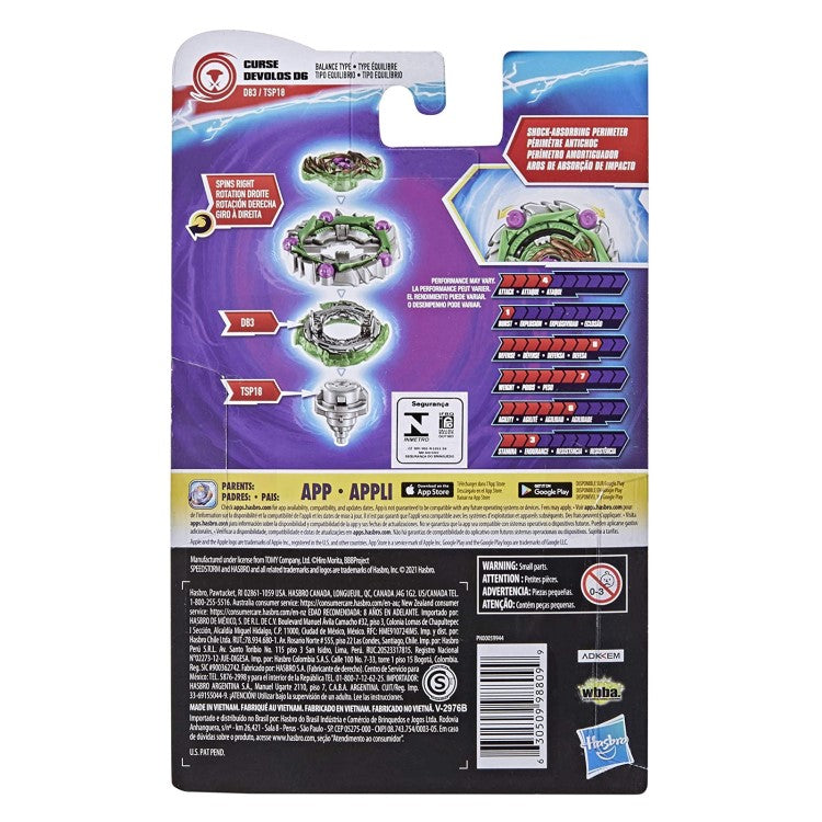 Beyblade Burst Surge Kreisel Curse Devolos D6