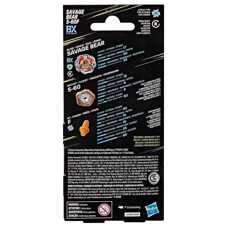 Beyblade X Savage Bear 5-60F G2735