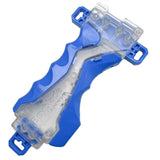 Beyblade Burst StartGriff in Himmelblau einzeln, transparenter Körper mit blauen Griffschalen