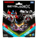 Verpackung des Beyblade X Transformers Sets mit Optimus Prime 4-60P und Megatron 4-80B