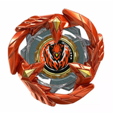 Phoenix Feather Blade in Orange von oben, roter Phönix Sticker in der Mitte und goldene Spitzen